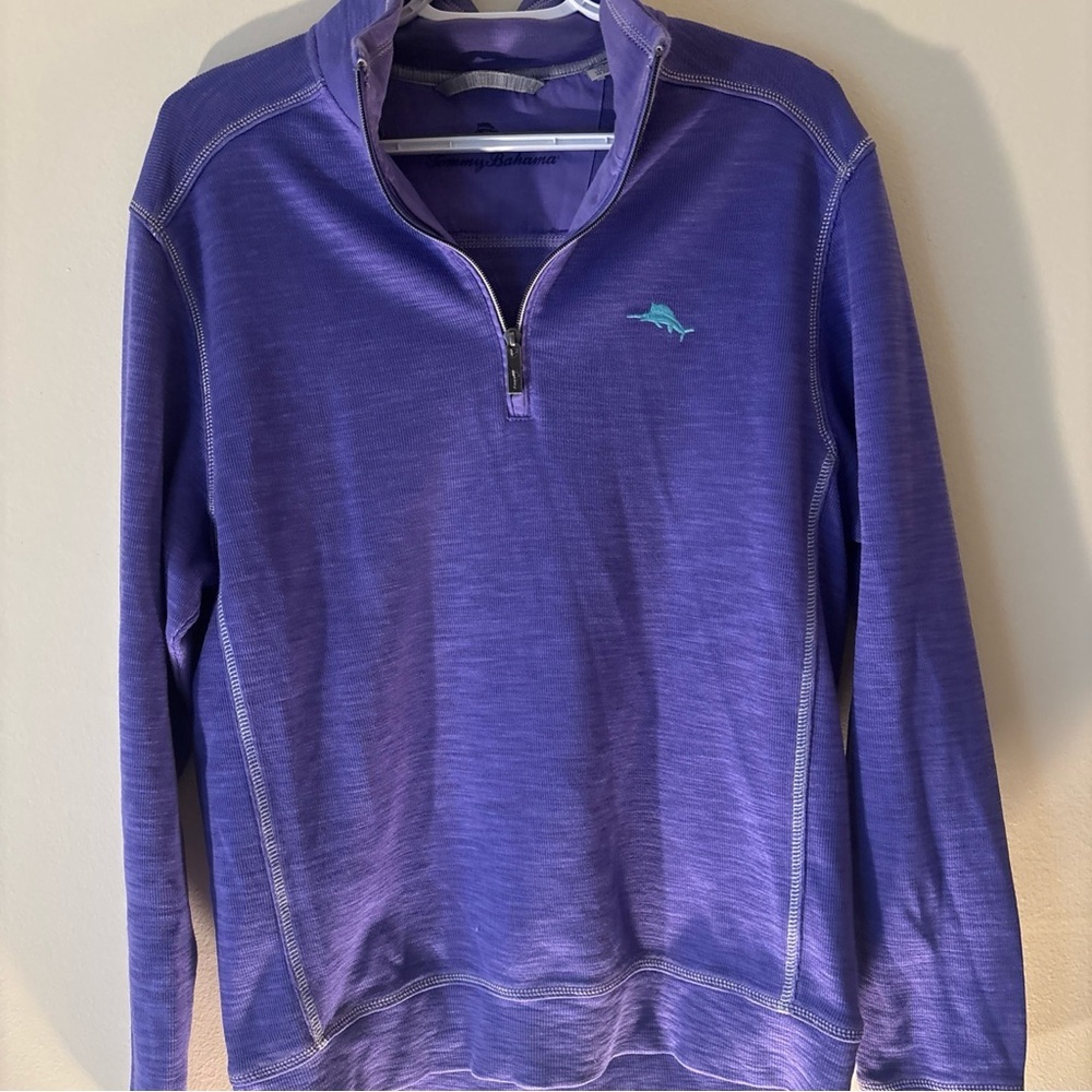 Tommy Bahama Men's Purple Pullover - Picture 7 of 9